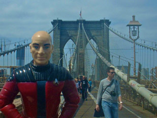 Jean Luc visits Brooklyn Bridge