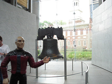 Jean Luc visits the Liberty Bell