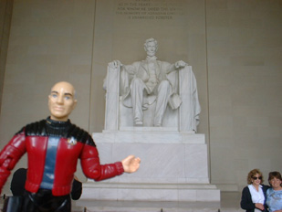 Jean Luc by the Lincoln Memorial